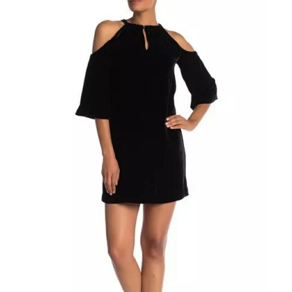 Trina Turk Eden Cold Shoulder Velvet Dress